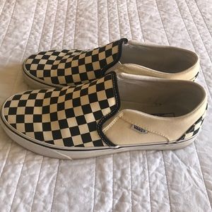 Checkered Slip On Vans